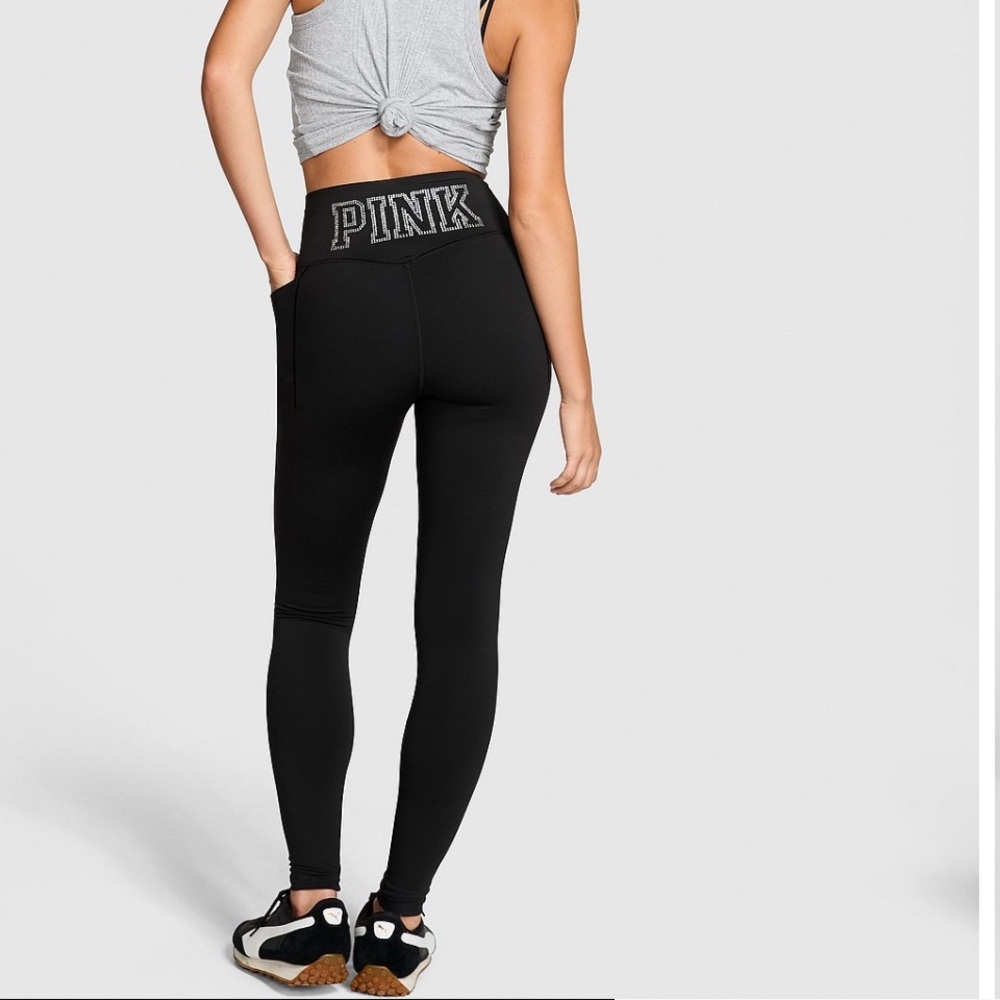 PINK Victoria's Secret High-Waist Black Leggings